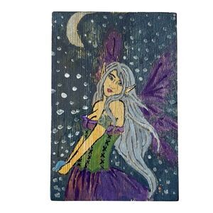 Hand Painted Wooden Fairy Nymph Box